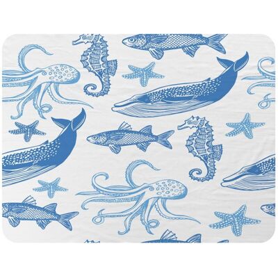Benjamin Tate Design Sealife Blanket in Natural Size: 120 cm x 150 cm Natural 120 cm x 150 cm Benjamin Tate Design Sealife Blanket in Natural Size: 120 cm x 150 cm Natural 120 cm x 150 cm