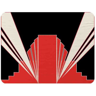 Benjamin Tate Design Art Deco Building Blanket in Natural Size: 120 cm x 150 cm Natural 120 cm x 150 cm Benjamin Tate Design Art Deco Building Blanket in Natural Size: 120 cm x 150 cm Natural 120 cm x 150 cm