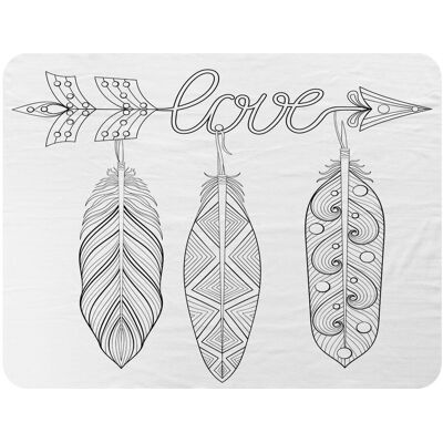 Benjamin Tate Design Bohemian Arrow Blanket in Natural Size: 120 cm x 150 cm Natural 120 cm x 150 cm Benjamin Tate Design Bohemian Arrow Blanket in Natural Size: 120 cm x 150 cm Natural 120 cm x 150 cm