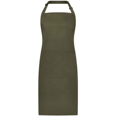 Brand Lab Bibbed Full Apron in Dark Olive Dark Olive Brand Lab Bibbed Full Apron in Dark Olive Dark Olive