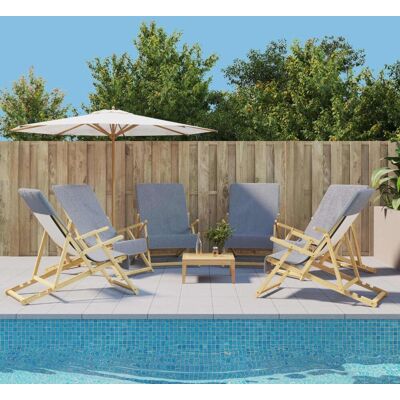 Berkfield Home Beach Towels 6 pcs Grey 60x135 cm Fabric 400 GSM Grey Berkfield Home Beach Towels 6 pcs Grey 60x135 cm Fabric 400 GSM Grey