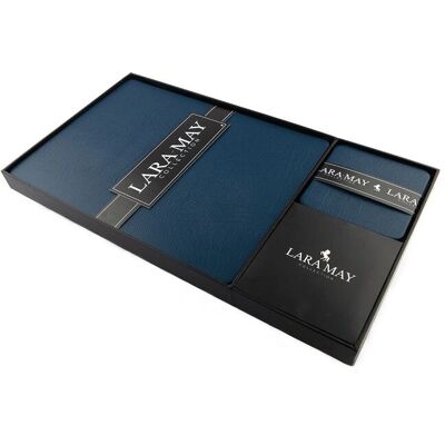 Lara May Set of 8 Royal Blue Reprocessed Leather Placemats & 8 Leather Coasters Blue Lara May Set of 8 Royal Blue Reprocessed Leather Placemats & 8 Leather Coasters Blue