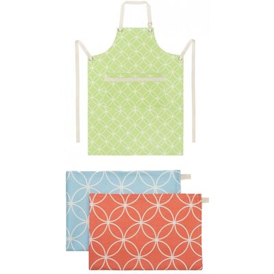 BlissHome Nadiya Hussain Apron & 2 Piece Tea Towel Set Multicolor BlissHome Nadiya Hussain Apron & 2 Piece Tea Towel Set Multicolor