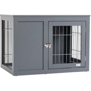 PawHut Furniture-Style Dog Crate End Table with Two Doors