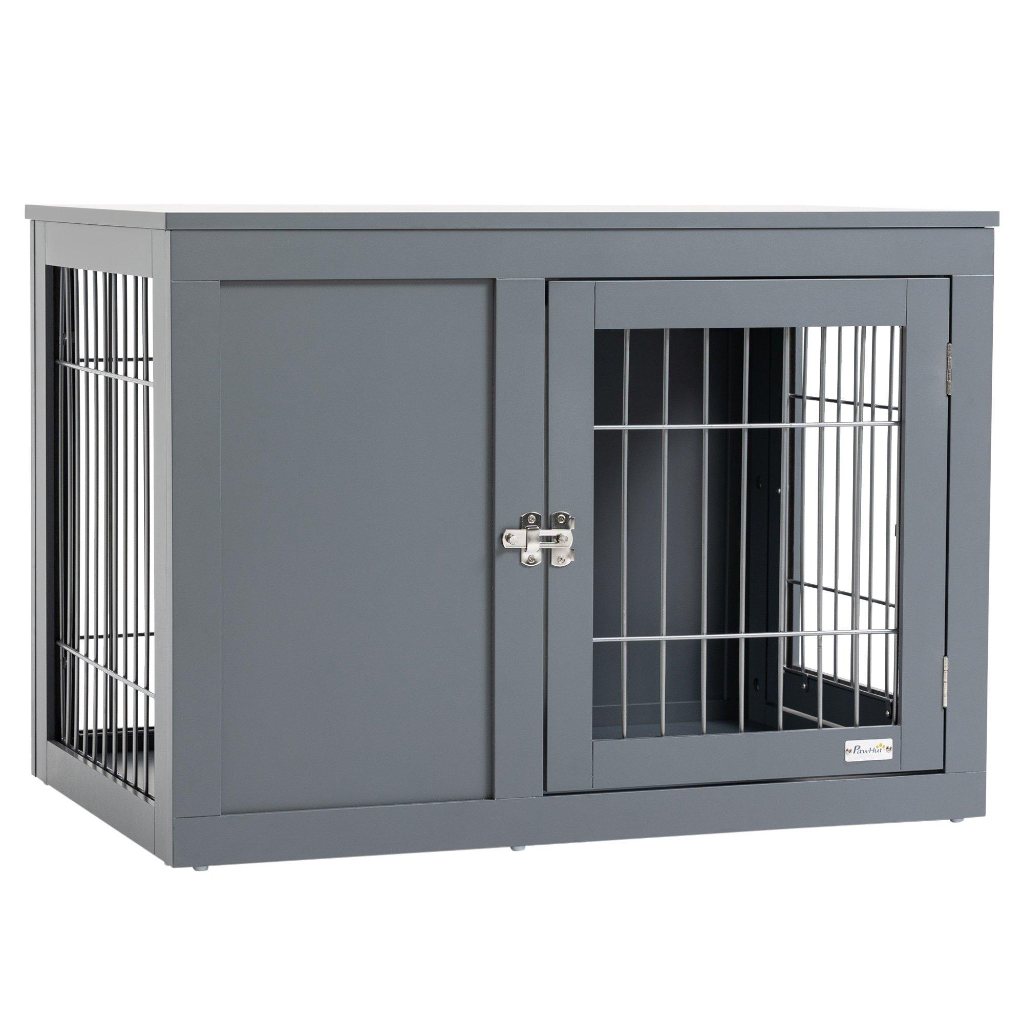 PawHut Furniture-Style Dog Crate End Table with Two Doors
