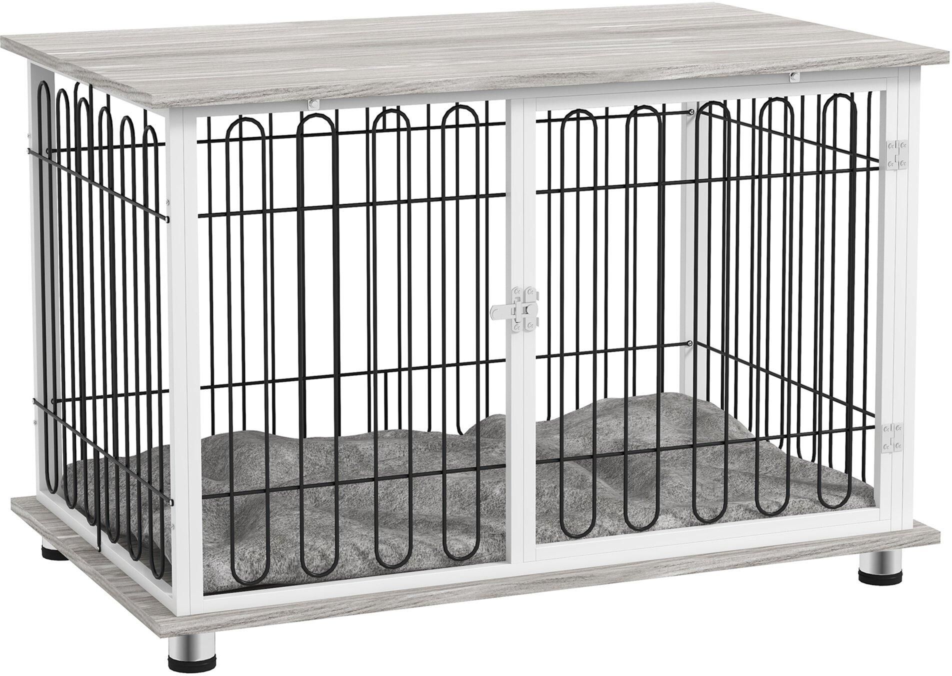 PawHut Dog Crate Furniture, Indoor Dog Kennel w/ Washable Cushion