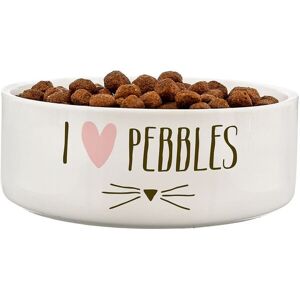 Personalised Memento Company Personalised Cat Features 14cm Medium White Pet Bowl White Personalised Memento Company Personalised Cat Features 14cm Medium White Pet Bowl White