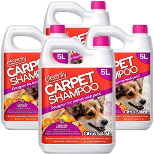 cleenly Pet Carpet Cleaning Shampoo Odour Remover 4 x 5L in Orange Orange cleenly Pet Carpet Cleaning Shampoo Odour Remover 4 x 5L in Orange Orange