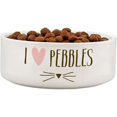 Personalised Memento Company Personalised Cat Features 14cm Medium White Pet Bowl White Personalised Memento Company Personalised Cat Features 14cm Medium White Pet Bowl White