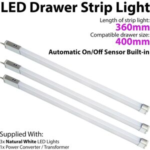 Loops 3x 400mm LED Drawer Strip Light AUTO ON/OFF PIR SENSOR Kitchen Cupboard Door Multicolor Loops 3x 400mm LED Drawer Strip Light AUTO ON/OFF PIR SENSOR Kitchen Cupboard Door Multicolor
