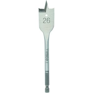 Timco Flat Wood Bit (Size 26.0 x 152 - 1 Each) in Silver Silver Timco Flat Wood Bit (Size 26.0 x 152 - 1 Each) in Silver Silver