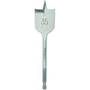 Timco Flat Wood Bit (Size 35.0 x 152 - 1 Each) in Silver Silver Timco Flat Wood Bit (Size 35.0 x 152 - 1 Each) in Silver Silver