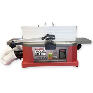 Lumberjack 6" Surface Planer 1100W Bench Top Jointer with Dust Bag in Red Red Lumberjack 6" Surface Planer 1100W Bench Top Jointer with Dust Bag in Red Red