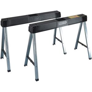 Stanley Folding Metal Leg Sawhorses (twin Pack) Multicolor Stanley Folding Metal Leg Sawhorses (twin Pack) Multicolor