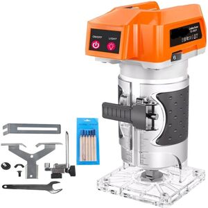 SPETLEK Cordless Electric Hand Trimmer Router Laminate For Dewalt 18V Battery in Orange Orange SPETLEK Cordless Electric Hand Trimmer Router Laminate For Dewalt 18V Battery in Orange Orange