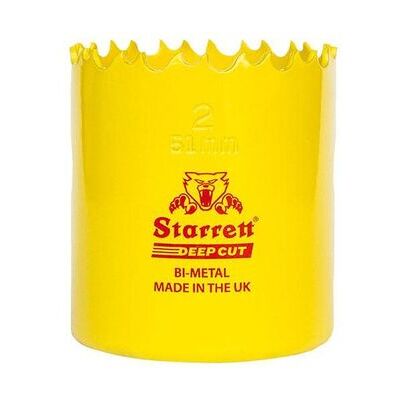Starrett Dch0400 Deep Cut Bi-Metal Holesaw 102Mm in Yellow Yellow Starrett Dch0400 Deep Cut Bi-Metal Holesaw 102Mm in Yellow Yellow