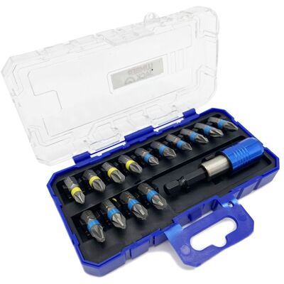 Lumberjack 15 Piece Screwdriver Impact Bit Set in Grey Grey Lumberjack 15 Piece Screwdriver Impact Bit Set in Grey Grey