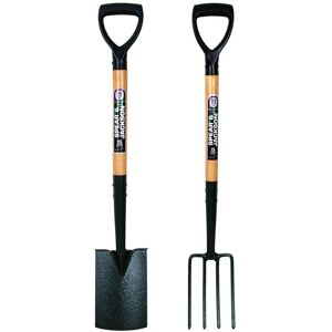 Spear & Jackson Carbon Steel Border Fork & Spade Set in Green Green Spear & Jackson Carbon Steel Border Fork & Spade Set in Green Green