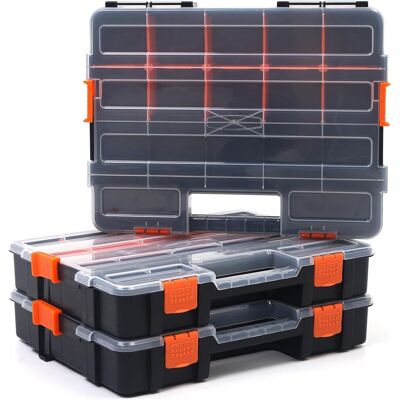 simpa Men's Heavy Duty DIY Organiser Storage Box. Set of 3 in Black Black simpa Men's Heavy Duty DIY Organiser Storage Box. Set of 3 in Black Black