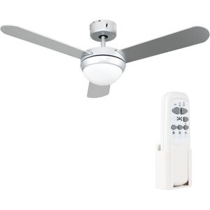 ValueLights Taurus Silver Ceiling Fan Light