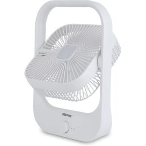 Geepas Rechargeable Desk Cooling Fan 3 Speed 5-7h Runtime in White White Geepas Rechargeable Desk Cooling Fan 3 Speed 5-7h Runtime in White White