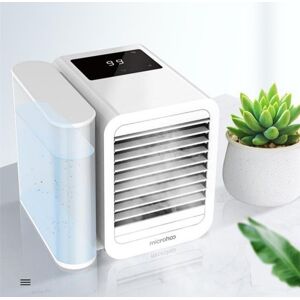 Leaper USB Desktop Air Cooler Fan with 1000ml Water Tank in White White Leaper USB Desktop Air Cooler Fan with 1000ml Water Tank in White White