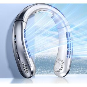 Leaper 100-Speed Portable Ultra Quiet Bladeless Neck Fan in Grey Grey Leaper 100-Speed Portable Ultra Quiet Bladeless Neck Fan in Grey Grey