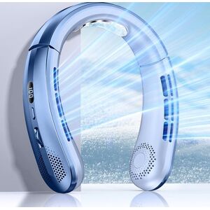 Leaper 100-Speed Portable Ultra Quiet Bladeless Neck Fan in Blue Blue Leaper 100-Speed Portable Ultra Quiet Bladeless Neck Fan in Blue Blue