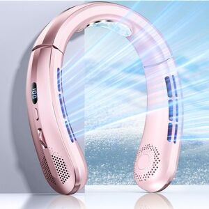 Leaper 100-Speed Portable Ultra Quiet Bladeless Neck Fan in Pink Pink Leaper 100-Speed Portable Ultra Quiet Bladeless Neck Fan in Pink Pink