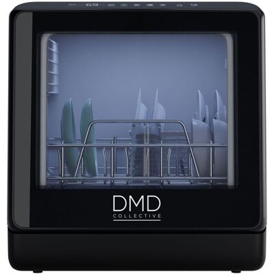 DMD Collective Mini Table Top Countertop Dishwasher 5L Built-In Water Tank with 6 Wash Programmes in Black Black DMD Collective Mini Table Top Countertop Dishwasher 5L Built-In Water Tank with 6 Wash Programmes in Black Black
