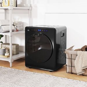 HOMCOM 4kg Portable Vented Tumble Dryer Machine with Timer, 6 Heat Settings in Black Black HOMCOM 4kg Portable Vented Tumble Dryer Machine with Timer, 6 Heat Settings in Black Black