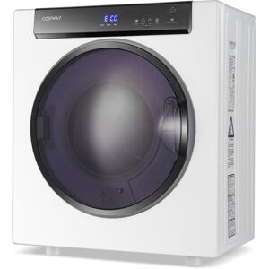 Costway 4KG Compact Dryer 1400W Electric Clothes Dryer w/3 Heating Options in White White Costway 4KG Compact Dryer 1400W Electric Clothes Dryer w/3 Heating Options in White White