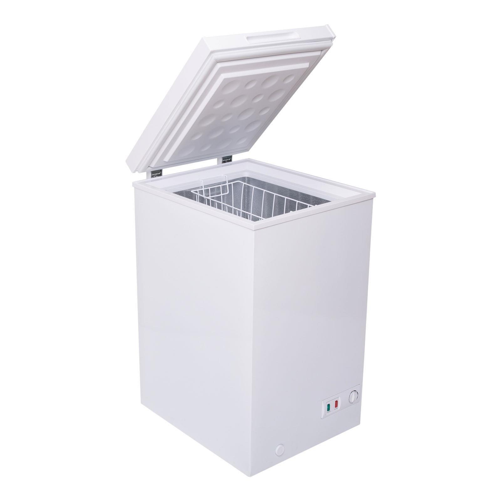 SIA 48cm Freestanding Slimline Compact White Chest Freezer CHF100W