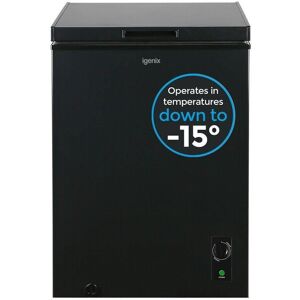 Igenix Freestanding Chest Freezer, 99 Litre in Black Black Igenix Freestanding Chest Freezer, 99 Litre in Black Black