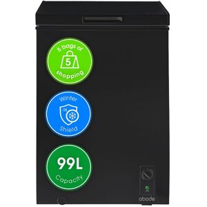 Abode Chest Freezer Freestanding 99L Suitable Garage Outbuilding A99CF0E1 in Black Black Abode Chest Freezer Freestanding 99L Suitable Garage Outbuilding A99CF0E1 in Black Black