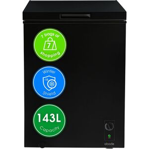 Abode Chest Freezer Freestanding 142L Suitable Garage Outbuilding A142CF0E1 in Black Black Abode Chest Freezer Freestanding 142L Suitable Garage Outbuilding A142CF0E1 in Black Black