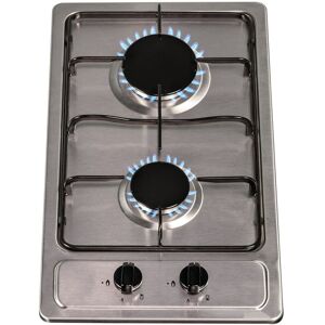 SIA 30cm Compact Domino Gas Hob In Stainless Steel With LPG Kit - SSG301SS in Silver Silver SIA 30cm Compact Domino Gas Hob In Stainless Steel With LPG Kit - SSG301SS in Silver Silver