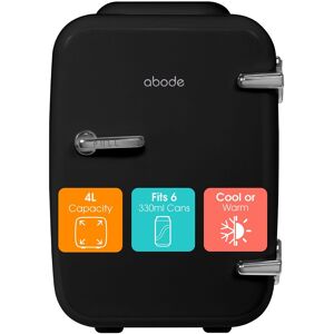 Abode 4L Mini Cooler for Makeup Storage, Drinks, Cosmetics in Black Black Abode 4L Mini Cooler for Makeup Storage, Drinks, Cosmetics in Black Black