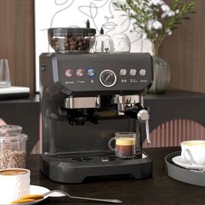 HOMCOM Espresso Machine - Bean Grinder & Steam Wand - Black - Espresso Machine HOMCOM Espresso Machine - Bean Grinder & Steam Wand - Black - Espresso Machine