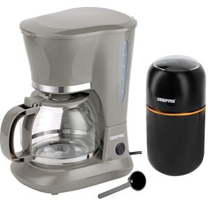 Geepas 1.5L Filter Coffee Machine & Coffee Grinder 80g Capacity Combo Set in Grey Grey Geepas 1.5L Filter Coffee Machine & Coffee Grinder 80g Capacity Combo Set in Grey Grey