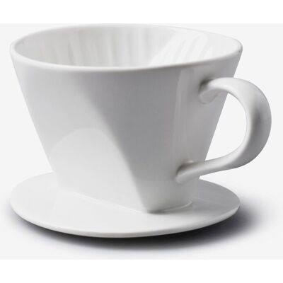 WM Bartleet & Sons - Porcelain Coffee Filter Cone - White WM Bartleet & Sons - Porcelain Coffee Filter Cone - White