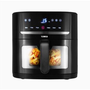 Tower 6L Vortx SpaceSaver Air Fryer Black Digital with Window