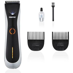 Geepas Cordless Hair Trimmer Beard Trimmer with Pro Shield Clipper Rechargeable in Black Black Geepas Cordless Hair Trimmer Beard Trimmer with Pro Shield Clipper Rechargeable in Black Black
