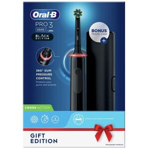 Oral B Pro 3 3500 Toothbrush And Travel Case Black