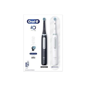 Oral B iO4 Black & White Electric Toothbrush Duo Pack