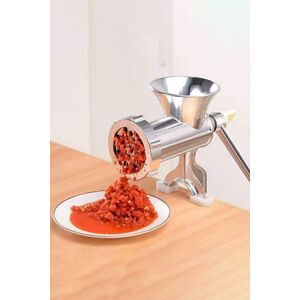 Living and Home Small Manual Aluminium Alloy Kitchen Meat Mincer Grinder Food Processor in Silver Silver Living and Home Small Manual Aluminium Alloy Kitchen Meat Mincer Grinder Food Processor in Silver Silver