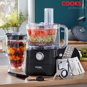 Cooks Professional Food Processor 1000W with 7 Blades - Kitchen Chopper & Blender Machine in Black Black Cooks Professional Food Processor 1000W with 7 Blades - Kitchen Chopper & Blender Machine in Black Black