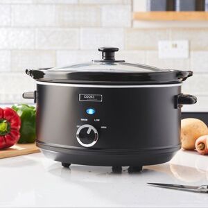 Cooks Professional 3.5L Slow Cooker with Glass Lid & Removable Bowl in Black Black Cooks Professional 3.5L Slow Cooker with Glass Lid & Removable Bowl in Black Black