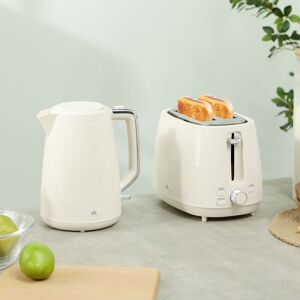 HOMCOM 1.7L Fast Boil Kettle & 2 Slice Toaster Set with 7 Level Browning in Cream Size: 2 Pack Cream 2 Pack HOMCOM 1.7L Fast Boil Kettle & 2 Slice Toaster Set with 7 Level Browning in Cream Size: 2 Pack Cream 2 Pack