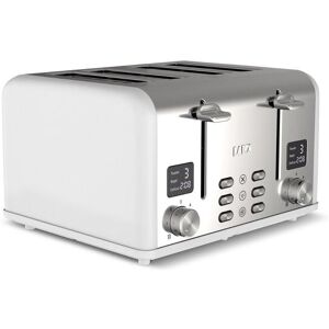 LAICA 4 Slice Digital Toaster in White or Black - High Lift & Extra-Wide Slots, Defrost/Reheat Functions, 6 Browning Settings, Bagel Feature White LAICA 4 Slice Digital Toaster in White or Black - High Lift & Extra-Wide Slots, Defrost/Reheat Functions, 6 Browning Settings, Bagel Feature White